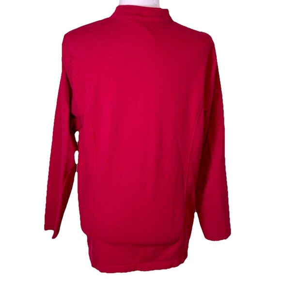 Women’s Casual Red Jacket Quilted Yoke Stud Embellished Lightweight Athleisure L - Picture 3 of 9